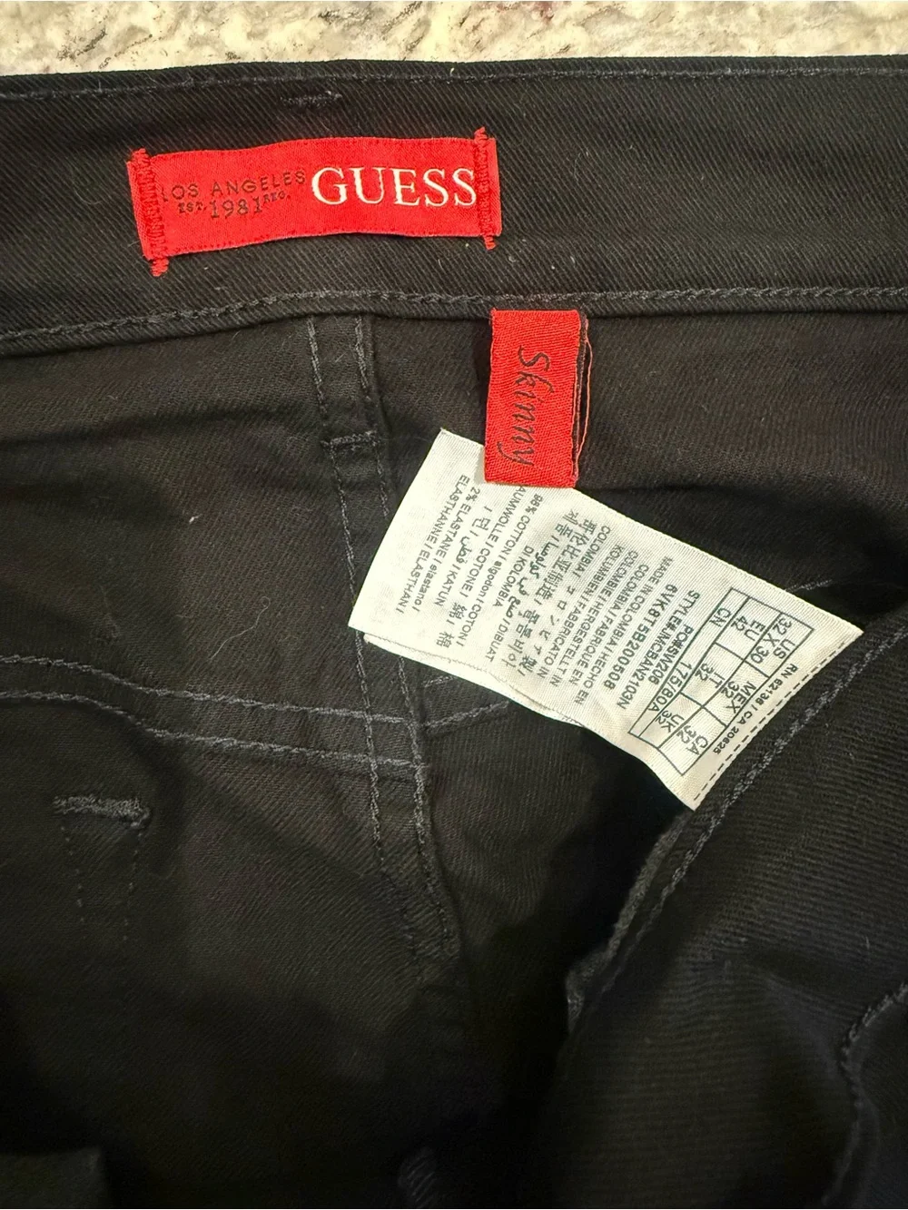 Men’s GUESS Black Skinny Jeans